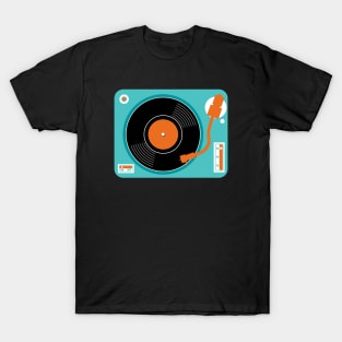 Record player turntable design with record T-Shirt